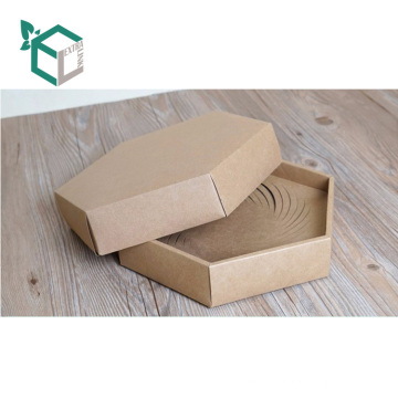 China Supplier Wholesale Custom Kraft Paper Hexagon Shape Box Gift Packaging For Chinese Tea